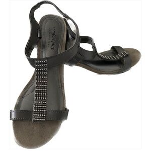 Comfort Plus by Predictions GRY T-strap Slip-ons,  7W Winter Sale